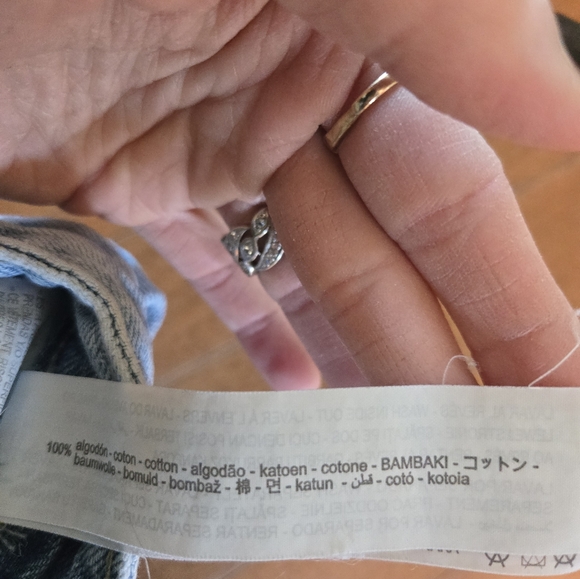 Stradivarius Mom Jean 100% Cotton Size 12 Light Wash High Waist - Picture 7 of 7